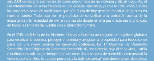 Día internacional de la paz 2021