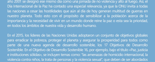 Día internacional de la paz 2021