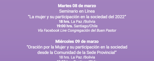 Semana de conmemoración día internacional de la mujer