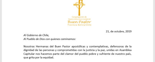 Declaración pública Hermanas del Buen Pastor