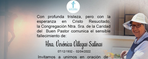 Parte a la casa del Padre la Hna. Verónica Villegas